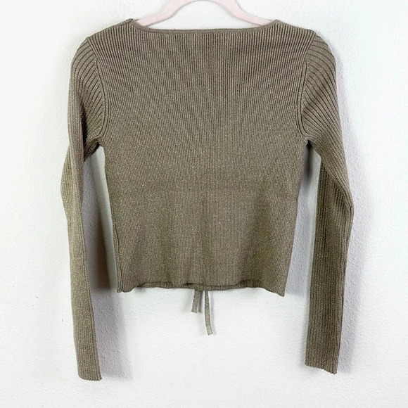 House of Harlow 1960 Metallic Long Sleeve Blouse size Medium - Picture 2 of 9